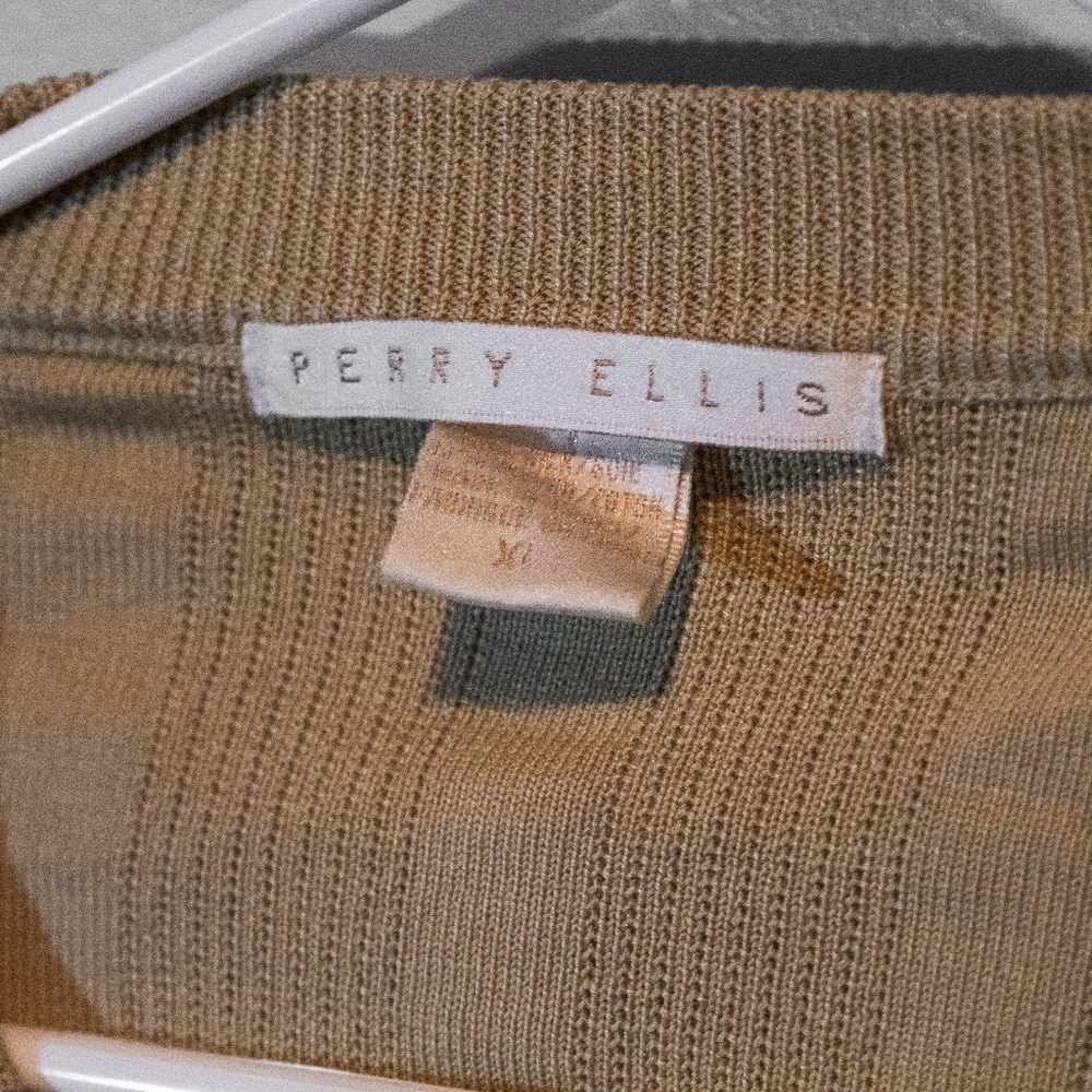 [SILK] Perry Ellis | XL Gold Shirt